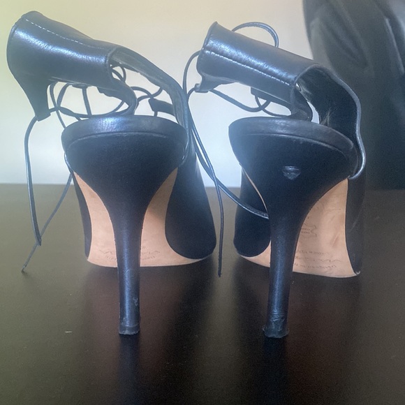 Vía Spiga Steel Blue Lace Up Heels - Picture 5 of 9